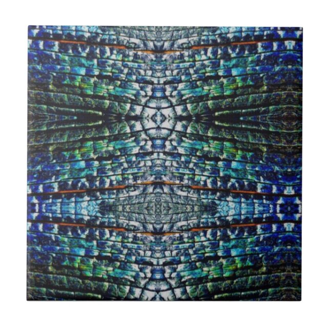 Azulejo De Cerámica Tile abstracto negro (Frente)