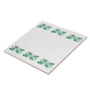 Azulejo De Cerámica Tile - Borde de hoja holly