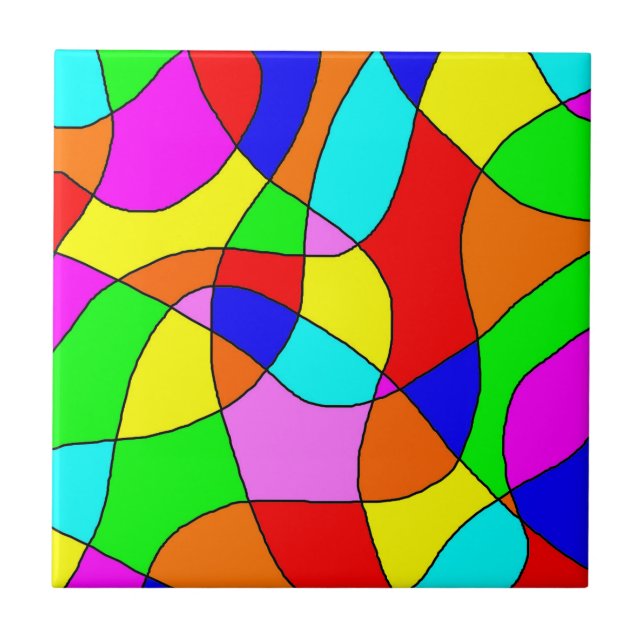 Azulejo De Cerámica Tile De Vidrio Manchado (Frente)