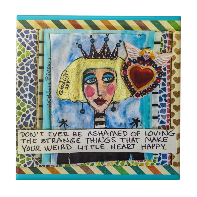 AZULEJO DE CERÁMICA TILE-DON'T ESTÉ NUNCA AVERGONZADO DEL AMOR (Frente)