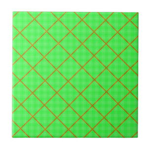 Azulejo De Cerámica Tile dorado y verde