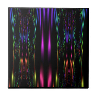 Azulejo De Cerámica Tile Fractal negro