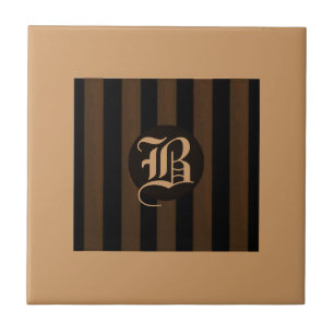Azulejo De Cerámica Tile-Monograma B/Carmal de Carmal y Tira Negra