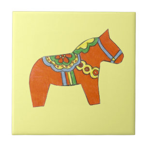 Azulejo De Cerámica Tile Rojo de Caballo