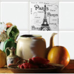 Azulejo De Cerámica Tipografía Caligrafía París Francia Torre Eiffel<br><div class="desc">La tipografía cita la caligrafía París Francia de los recuerdos de la Torre Eiffel. París o busto para el Fiesta Going Away o el regreso a casa París Francia souvenir Stocking Stuffer o cualquier momento del año Bienvenida Fiesta de Casa.</div>