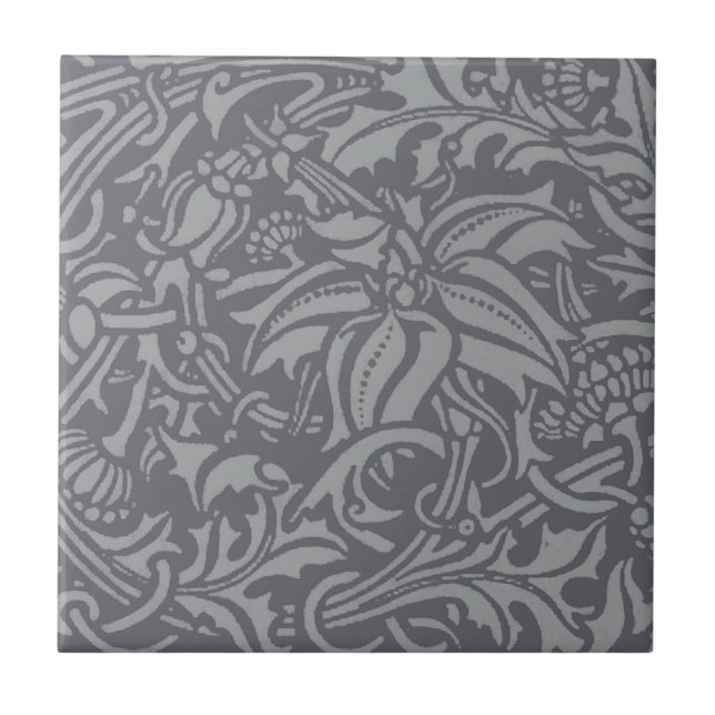 Azulejo De Cerámica Tistle escocés Knot William Morris Style (Frente)