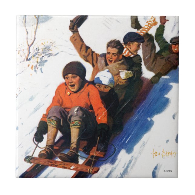 Azulejo De Cerámica Tobagganismo (Frente)