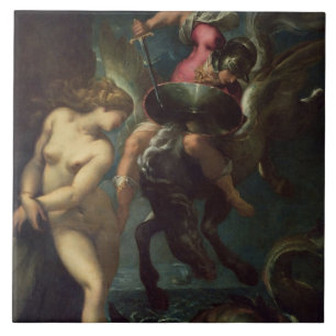 Azulejo De Cerámica Todavía vida de los pescados, c.1670-80 (aceite e