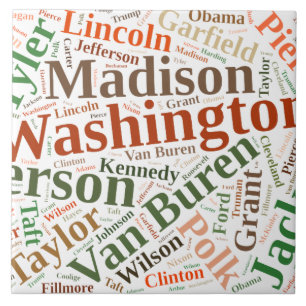 Azulejo De Cerámica Todos los presidentes estadounidenses