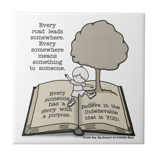 Azulejo De Cerámica Todos tienen una historia (Frente)