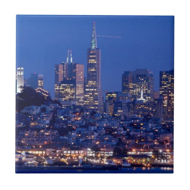 Azulejo De Cerámica Tomado del tejado de la prisión en Alcatraz (Frente)