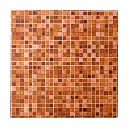 Azulejo De Cerámica Tonos De Cobre Tan Patrón De Mosaico 'Agudo'
