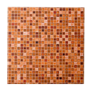 Azulejo De Cerámica Tonos De Cobre Tan Patrón De Mosaico 'Agudo'