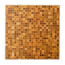 Azulejo De Cerámica Tonos De Rust Naranja Patrón De Mosaico 'Aguas'