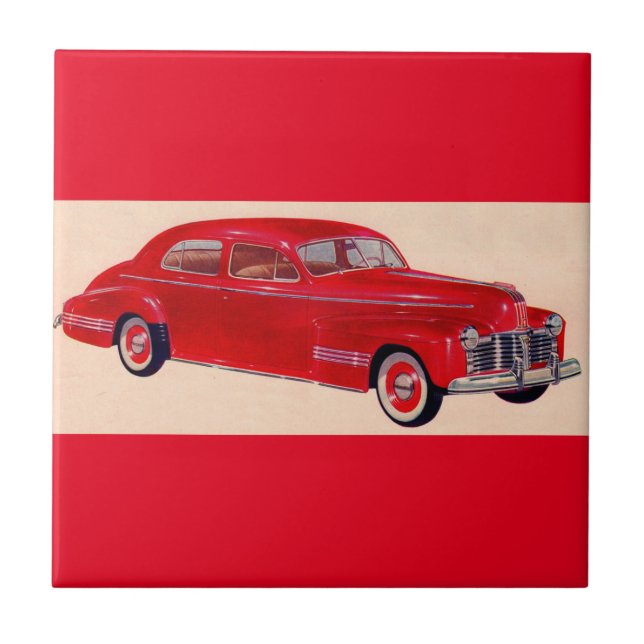 Azulejo De Cerámica Torpedo Pontiac rojo (Frente)