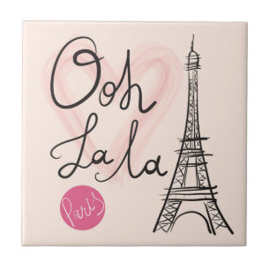 Azulejo De Cerámica Torre Eiffel dibujada mano