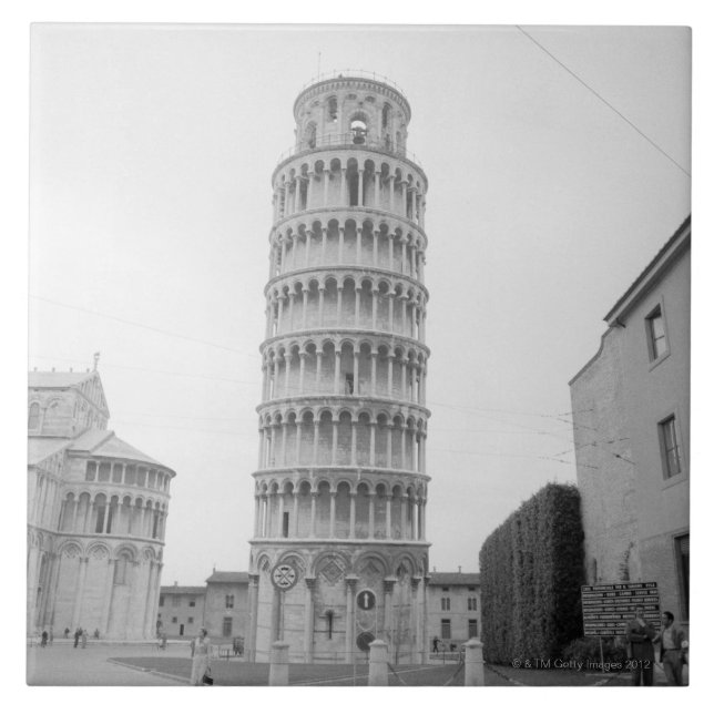 Azulejo De Cerámica Torre inclinada de Pisa (Frente)