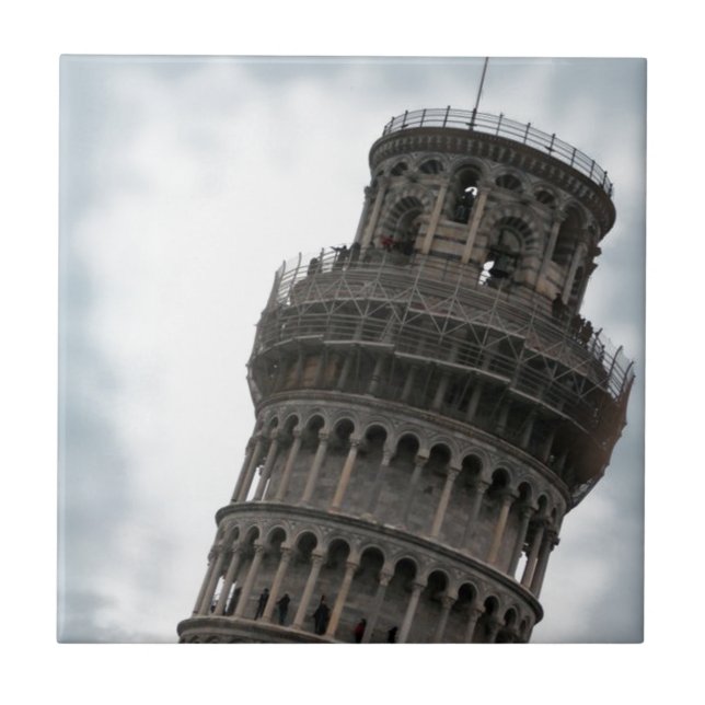 Azulejo De Cerámica Torre inclinada de Pisa (Frente)