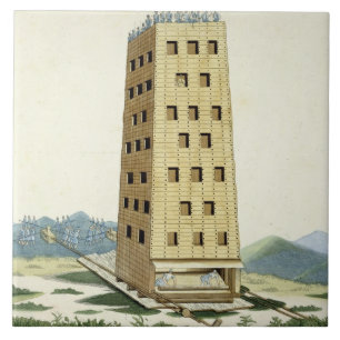 Azulejo De Cerámica Torre movible, diseñada después de la torre de