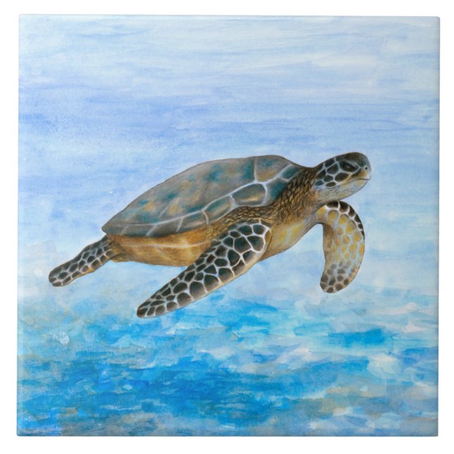 Azulejo De Cerámica Tortuga 1 (Frente)