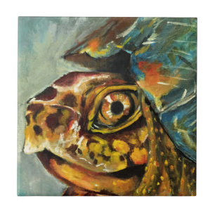 Azulejo De Cerámica tortuga de caja