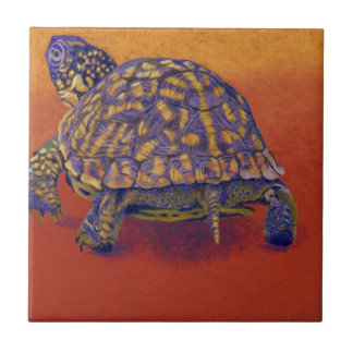 Azulejo De Cerámica Tortuga de caja, tortuga
