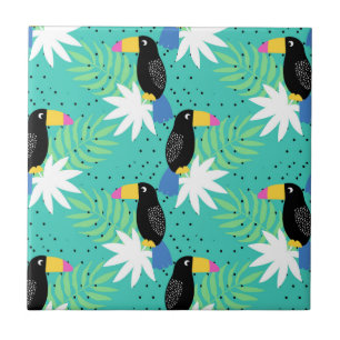 Azulejo De Cerámica Toucans en trullo