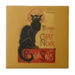 Azulejo De Cerámica Tournee de Chat Noir Gato Negro<br><div class="desc">Tournee de Chat Noir - Cabecera Europea Vintage,  Sala de Música,  Baile,  Publicidad de Entretenimiento</div>