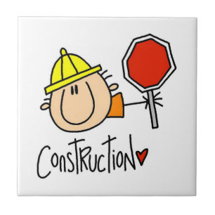 Azulejo De Cerámica Trabajador de la Construcción