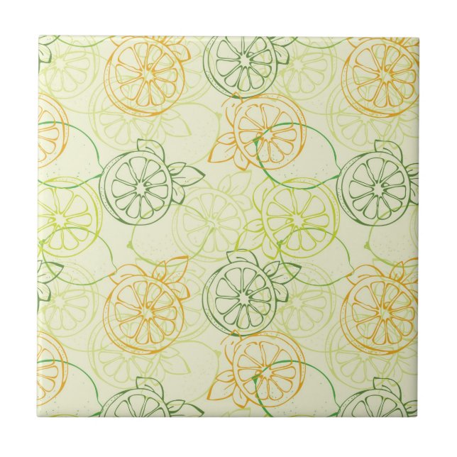 Azulejo De Cerámica Trama de limón (Frente)
