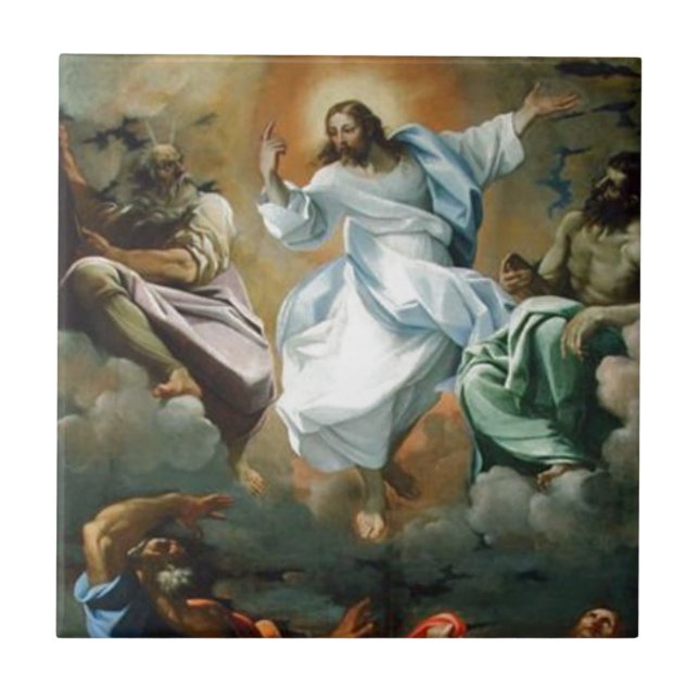 Azulejo De Cerámica Transfiguration_by_Lodovico_Carracci. (Frente)