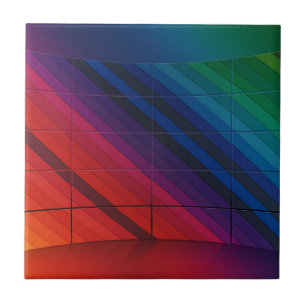 Azulejo De Cerámica Transición multicolor con cuadrícula