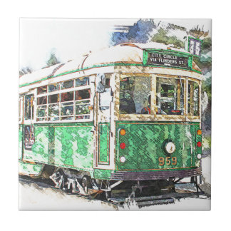 Azulejo De Cerámica Tranvía