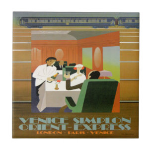 Azulejo De Cerámica Trenes, Orient Express,