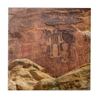Azulejo De Cerámica Tres reyes Petroglyph - rancho de Mcconkie - Utah