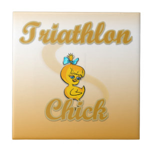 Azulejo De Cerámica Triathlon Chick