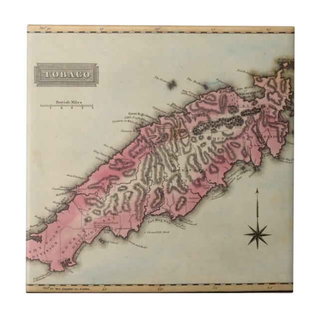 Azulejo De Cerámica Trinidad y Tobago (Frente)