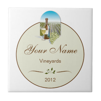 Azulejo De Cerámica Trivet de fichas de vino personalizado