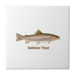 Azulejo De Cerámica Trucha arco iris (con título)
