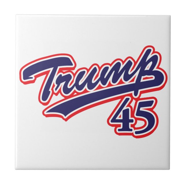Azulejo De Cerámica ¡Trump 45! (Frente)