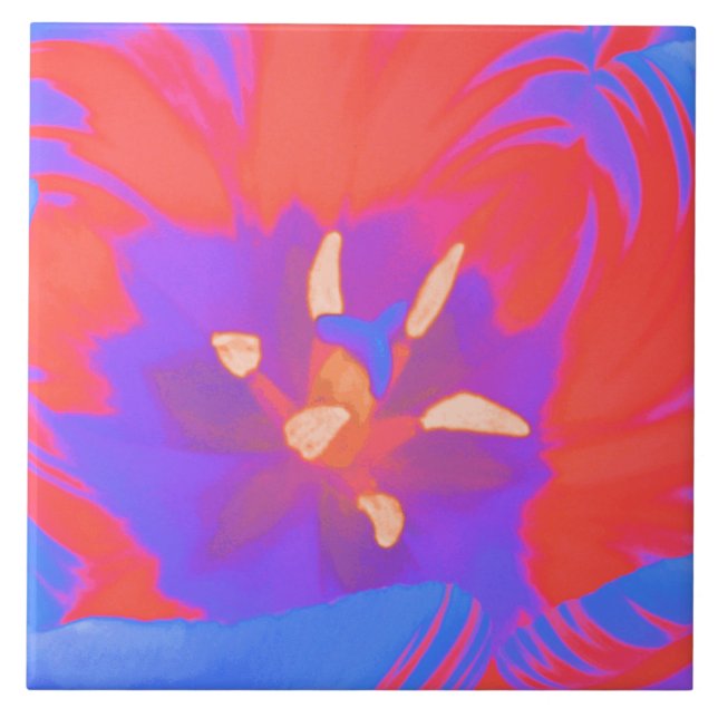 Azulejo De Cerámica Tulip Tile Fluorescente (Frente)