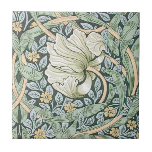 Azulejo De Cerámica Tulipanes Pimpernel Arte Botánico de William Morri