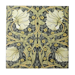 Azulejo De Cerámica Tulipanes Pimpernel Arte Botánico de William Morri