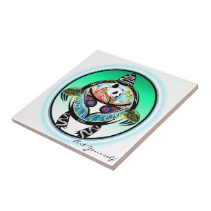 Azulejo De Cerámica Turtle Panda