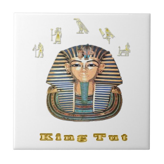 Azulejo De Cerámica Tutankamón y Egipto (Frente)