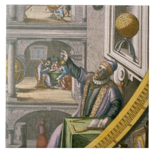Azulejo De Cerámica Tycho Brahe (1546-1601) envejeció 40, entre su