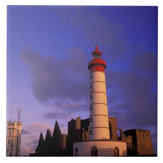 Azulejo De Cerámica UE, Francia, Bretaña, Finistere, St. Mathieu, (Frente)