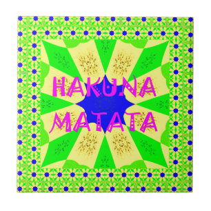 Azulejo De Cerámica Último Hakuna Matata Hermoso Colo de Diseño Increí