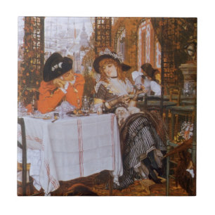 Azulejo De Cerámica Un almuerzo (Le Dejeuner) por James Tissot