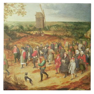 Azulejo De Cerámica Un Boda campesino